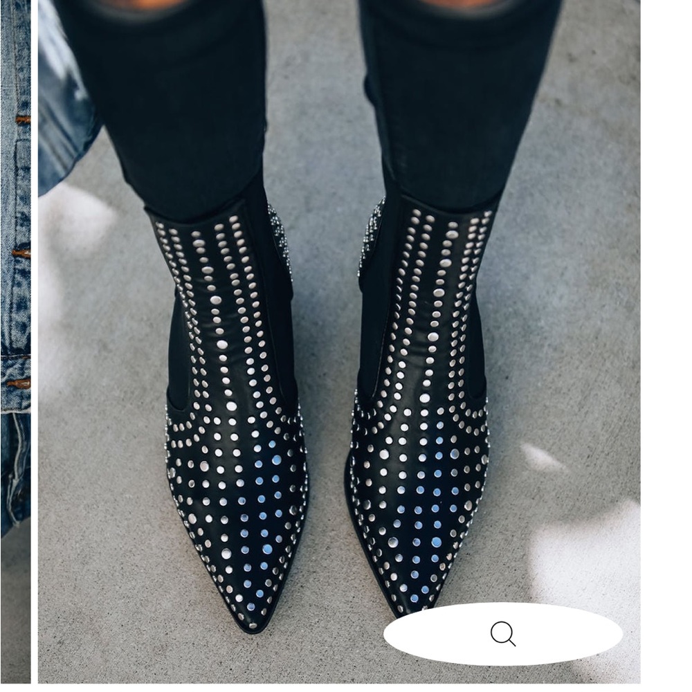 Trendy studded mid calf booties!
